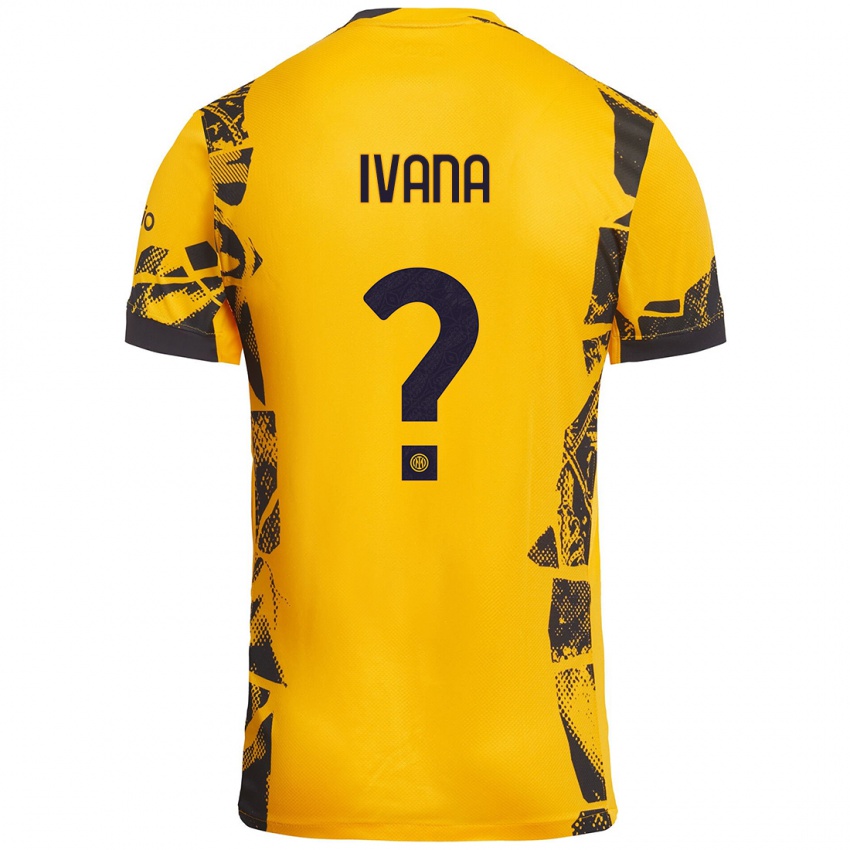 Kinder Ivana Andrés #0 Gold Schwarz Ausweichtrikot Trikot 2024/25 T-Shirt