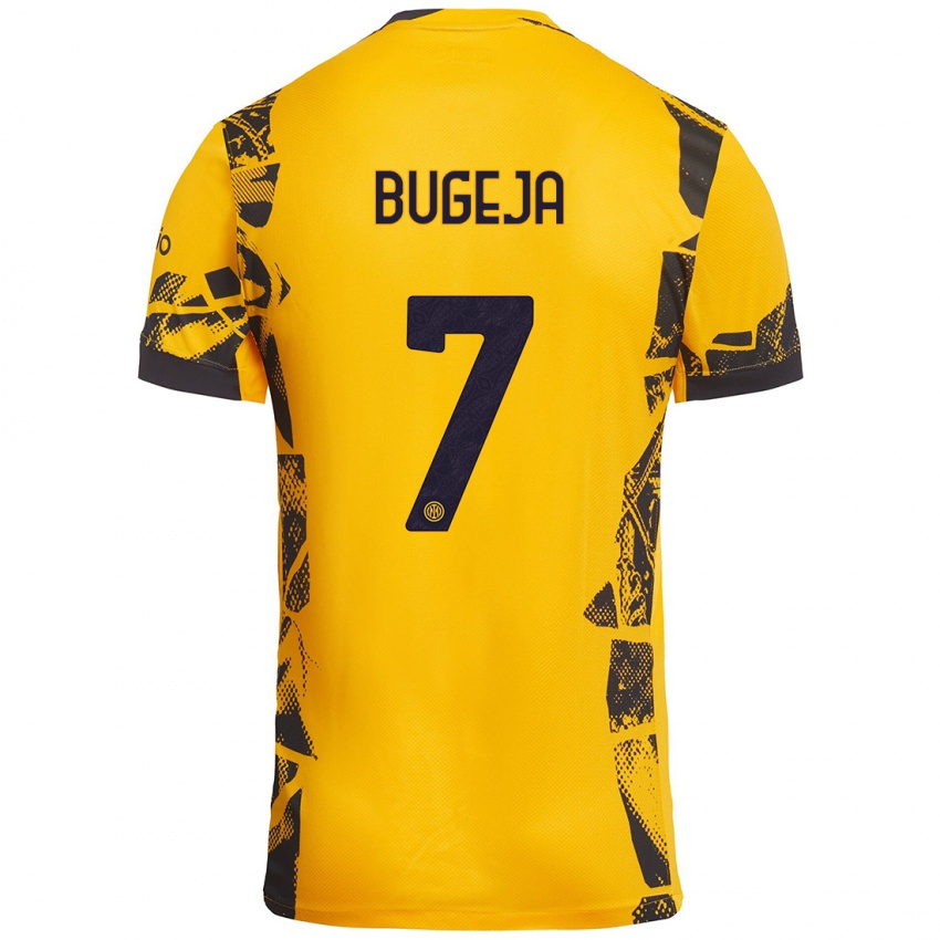 Kinder Haley Bugeja #7 Gold Schwarz Ausweichtrikot Trikot 2024/25 T-Shirt