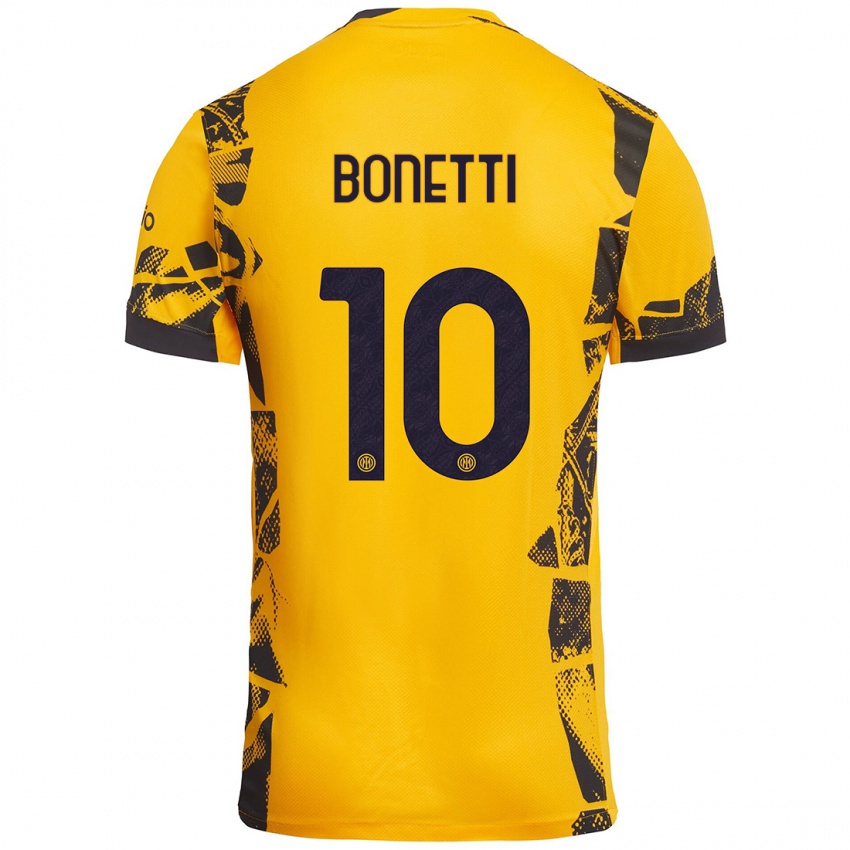 Kinder Tatiana Bonetti #10 Gold Schwarz Ausweichtrikot Trikot 2024/25 T-Shirt