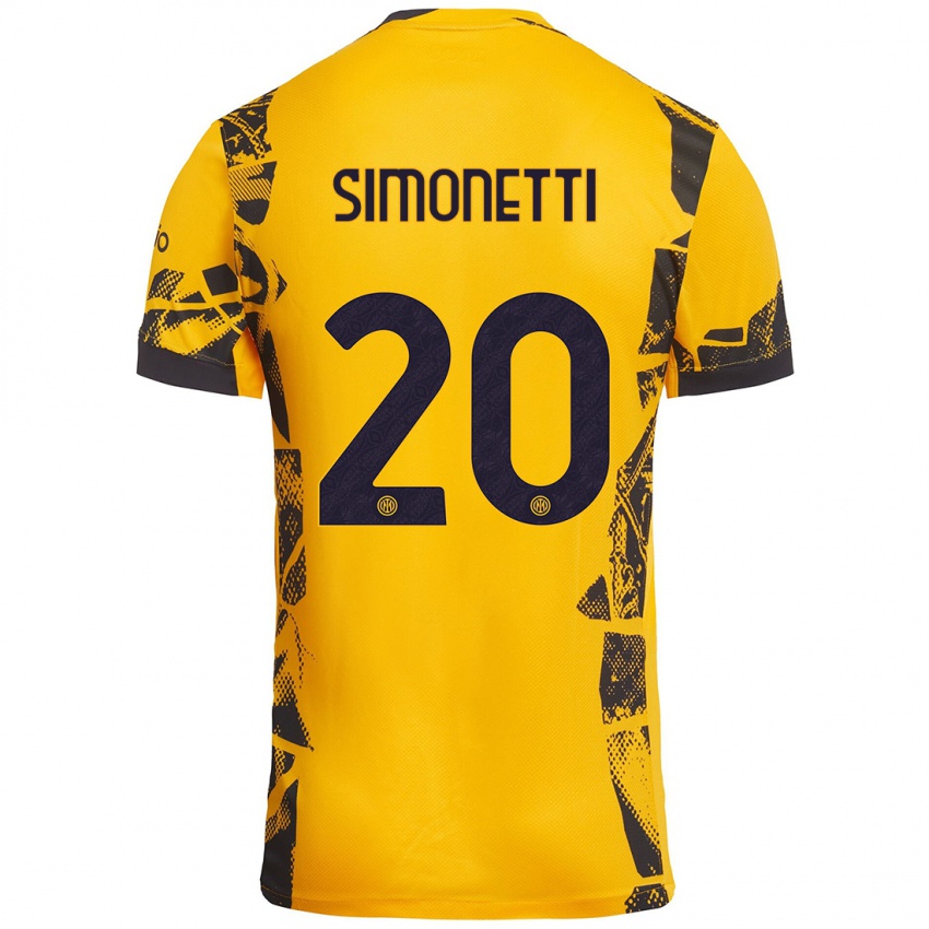 Kinder Flaminia Simonetti #20 Gold Schwarz Ausweichtrikot Trikot 2024/25 T-Shirt