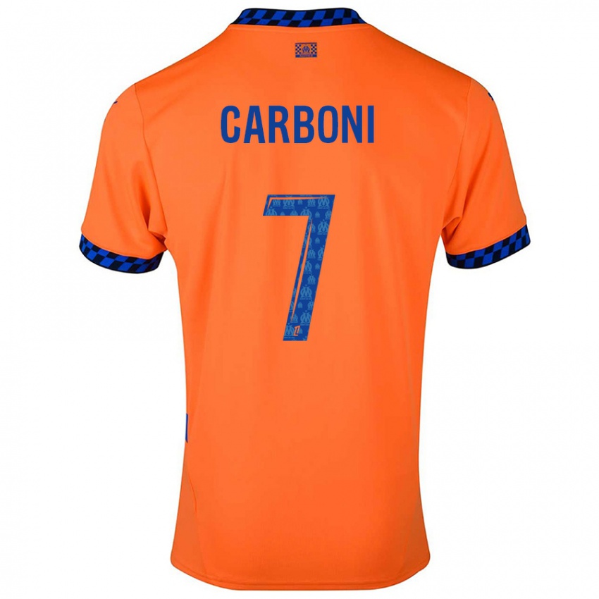 Kinder Valentín Carboni #7 Orange Dunkelblau Ausweichtrikot Trikot 2024/25 T-Shirt