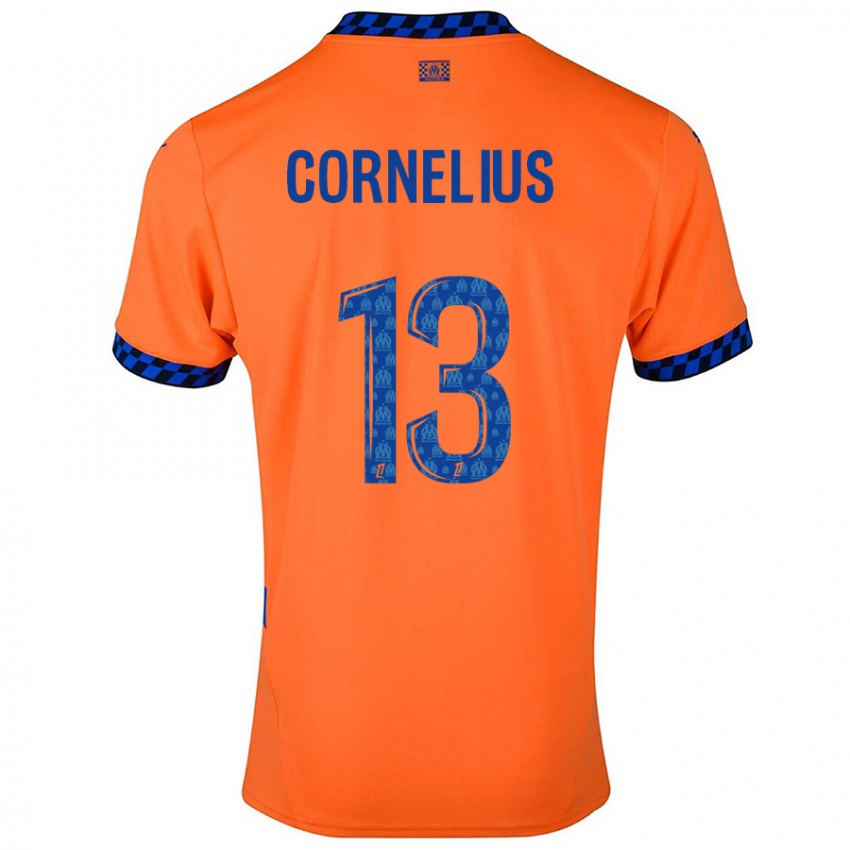 Kinder Derek Cornelius #13 Orange Dunkelblau Ausweichtrikot Trikot 2024/25 T-Shirt