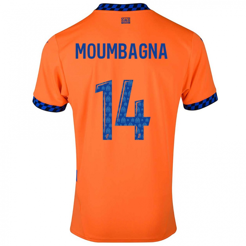 Kinder Faris Moumbagna #14 Orange Dunkelblau Ausweichtrikot Trikot 2024/25 T-Shirt