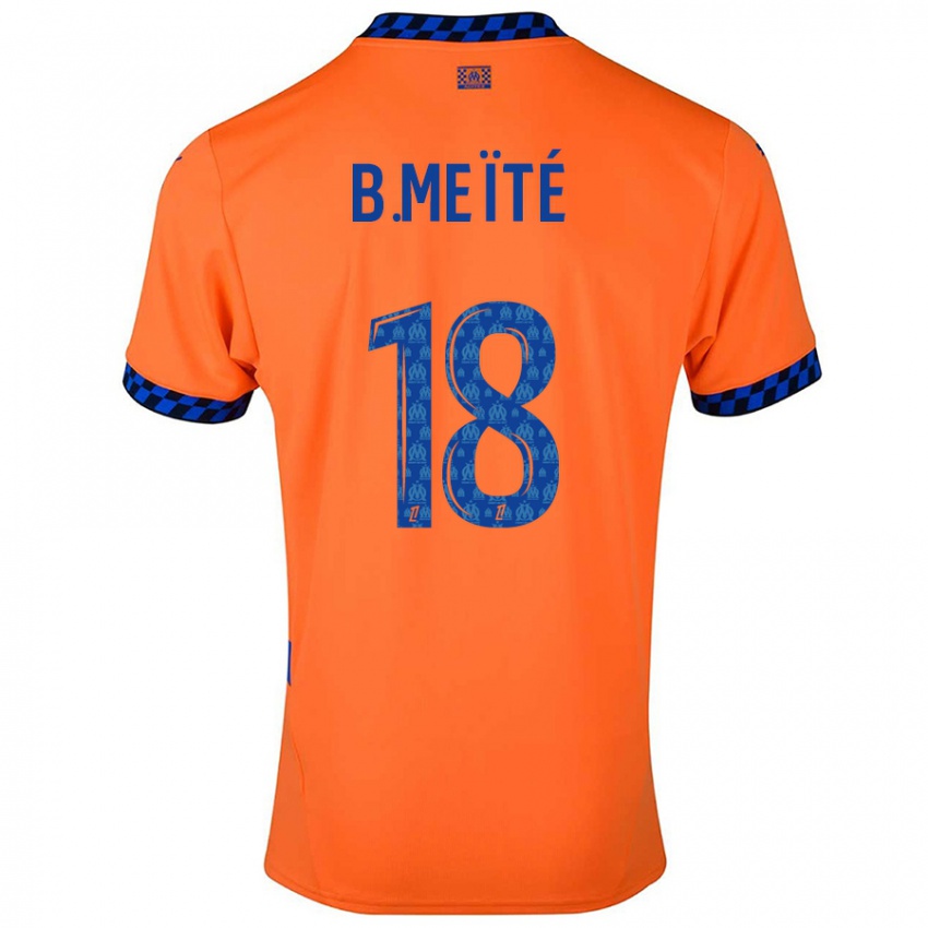 Kinder Bamo Meïté #18 Orange Dunkelblau Ausweichtrikot Trikot 2024/25 T-Shirt