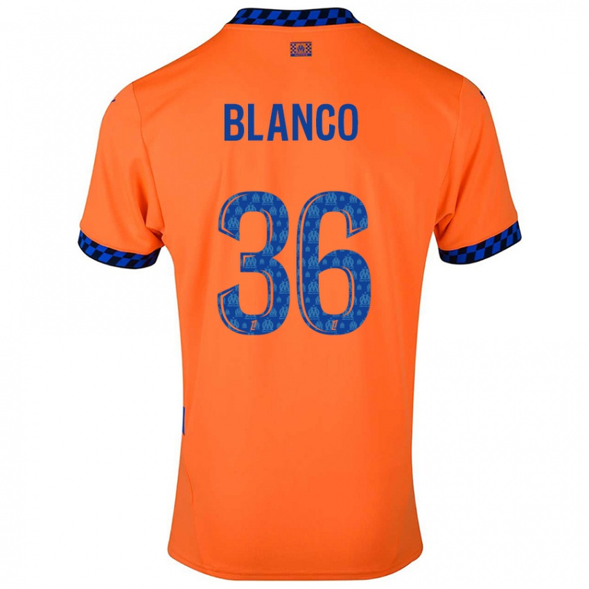 Kinder Ruben Blanco #36 Orange Dunkelblau Ausweichtrikot Trikot 2024/25 T-Shirt