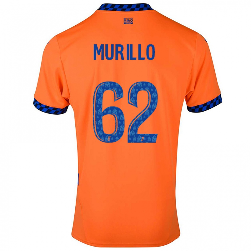 Kinder Amir Murillo #62 Orange Dunkelblau Ausweichtrikot Trikot 2024/25 T-Shirt