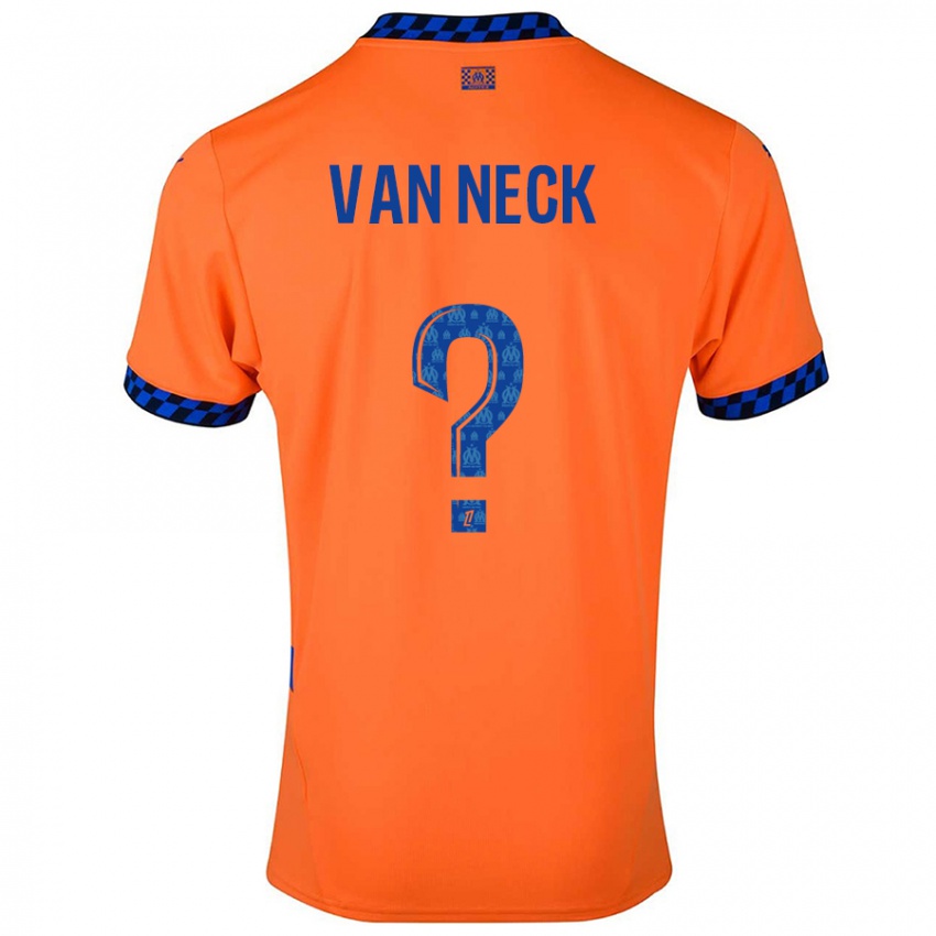 Kinder Jelle Van Neck #0 Orange Dunkelblau Ausweichtrikot Trikot 2024/25 T-Shirt