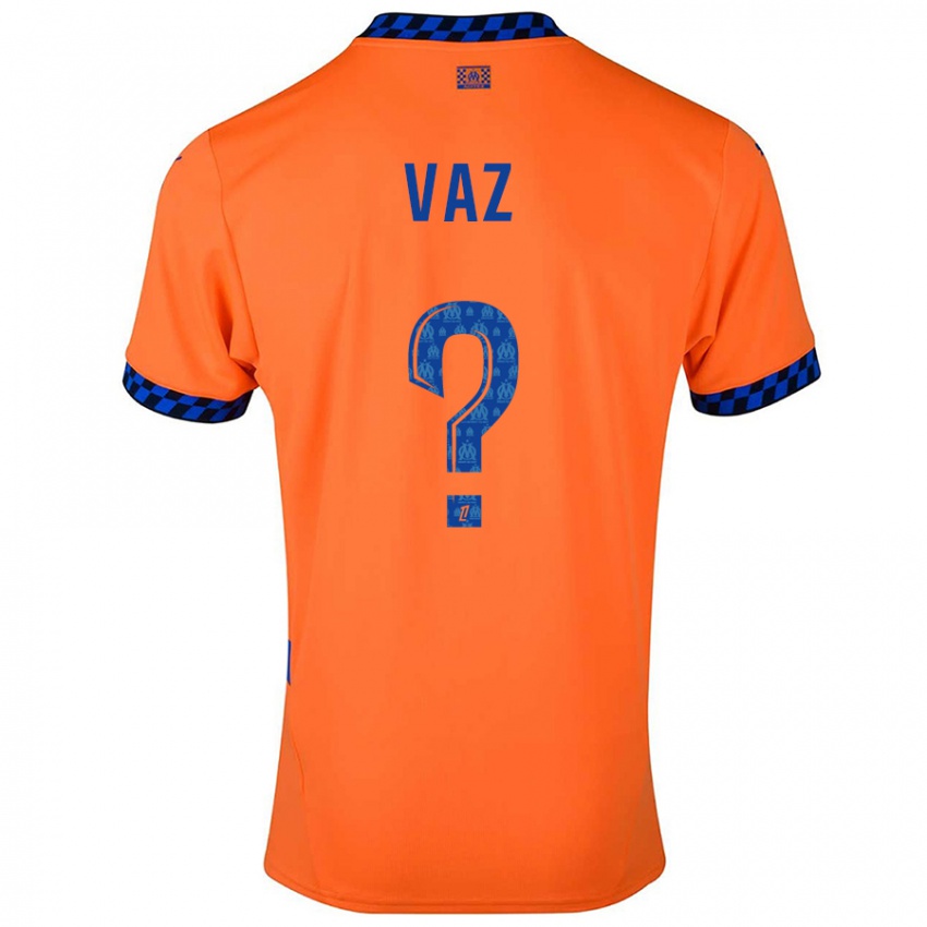 Kinder Robinio Vaz #0 Orange Dunkelblau Ausweichtrikot Trikot 2024/25 T-Shirt