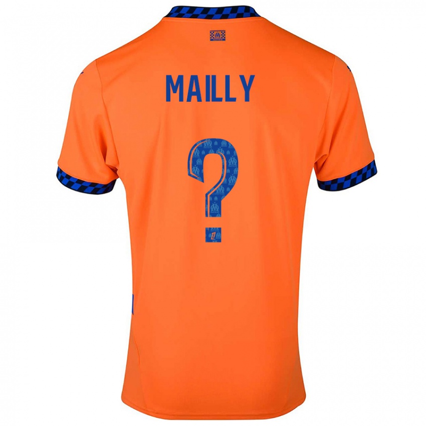 Kinder Evan Mailly #0 Orange Dunkelblau Ausweichtrikot Trikot 2024/25 T-Shirt