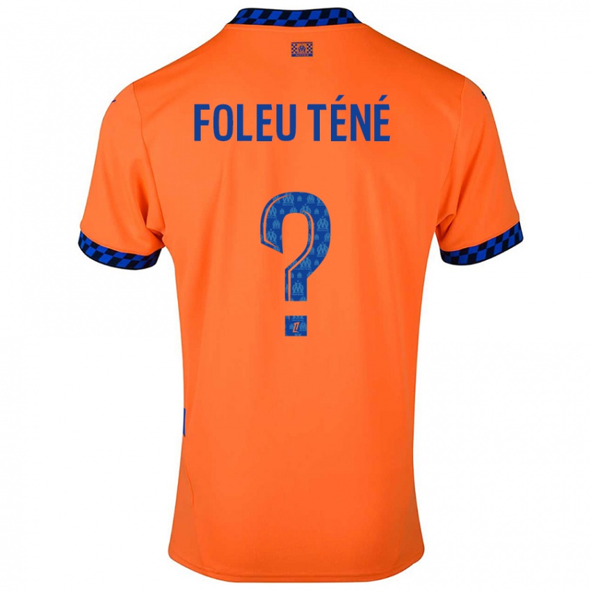 Kinder Krys Foleu Téné #0 Orange Dunkelblau Ausweichtrikot Trikot 2024/25 T-Shirt