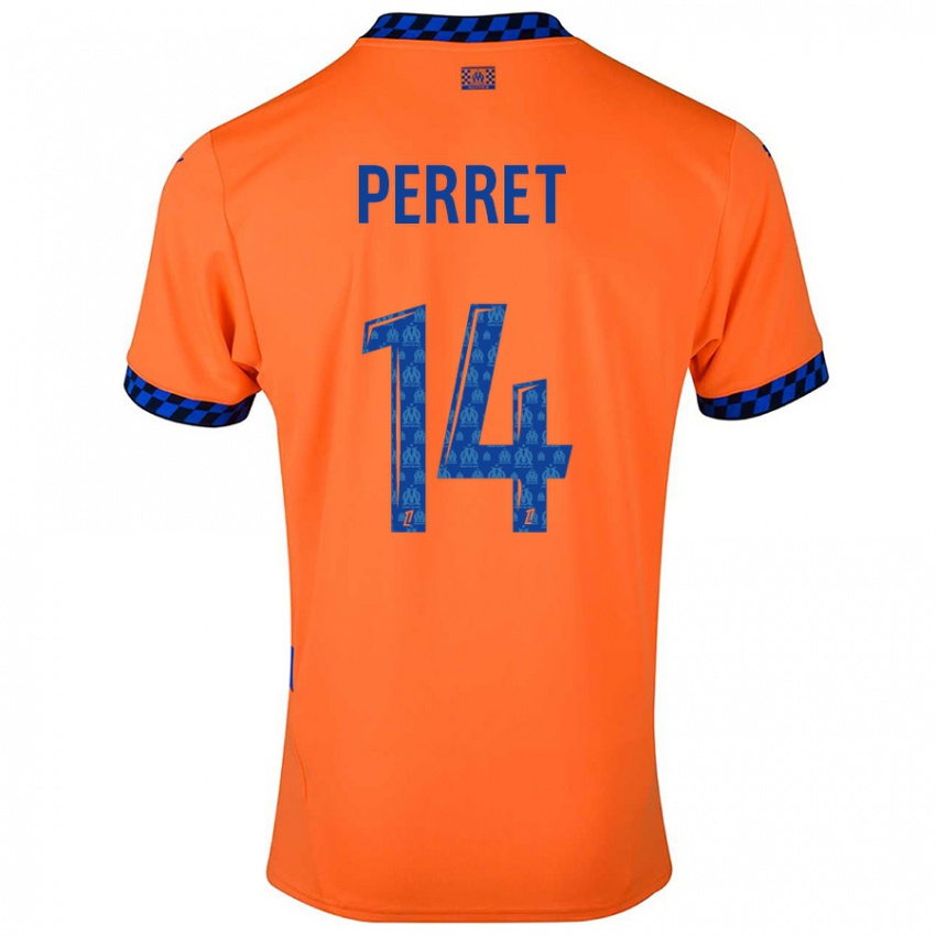 Kinder Jenny Perret #14 Orange Dunkelblau Ausweichtrikot Trikot 2024/25 T-Shirt