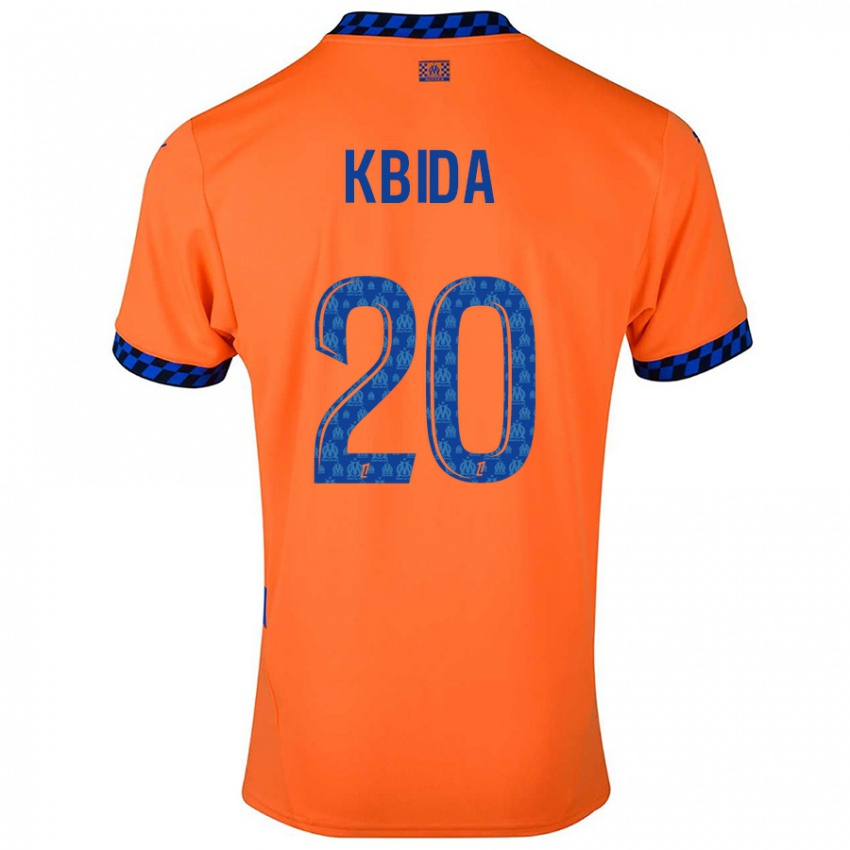 Kinder Inès Kbida #20 Orange Dunkelblau Ausweichtrikot Trikot 2024/25 T-Shirt