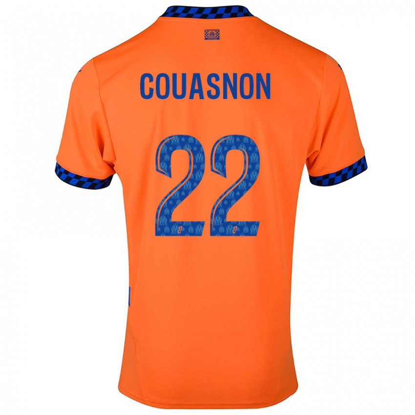 Kinder Roxane Couasnon #22 Orange Dunkelblau Ausweichtrikot Trikot 2024/25 T-Shirt