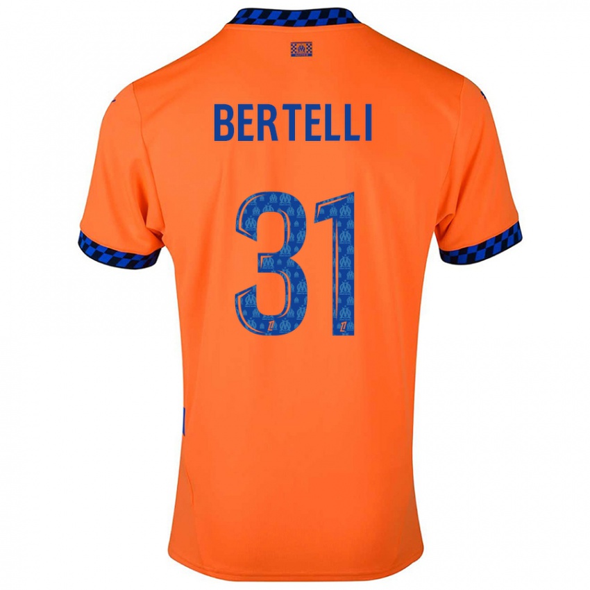 Kinder Ugo Bertelli #31 Orange Dunkelblau Ausweichtrikot Trikot 2024/25 T-Shirt