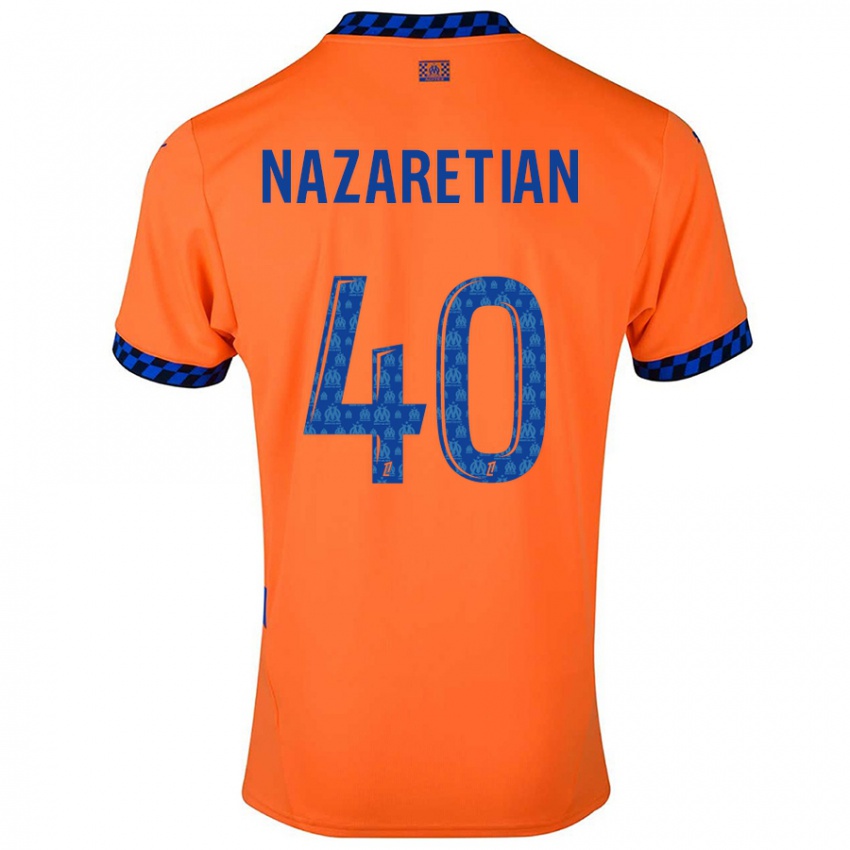 Kinder Manuel Nazaretian #40 Orange Dunkelblau Ausweichtrikot Trikot 2024/25 T-Shirt