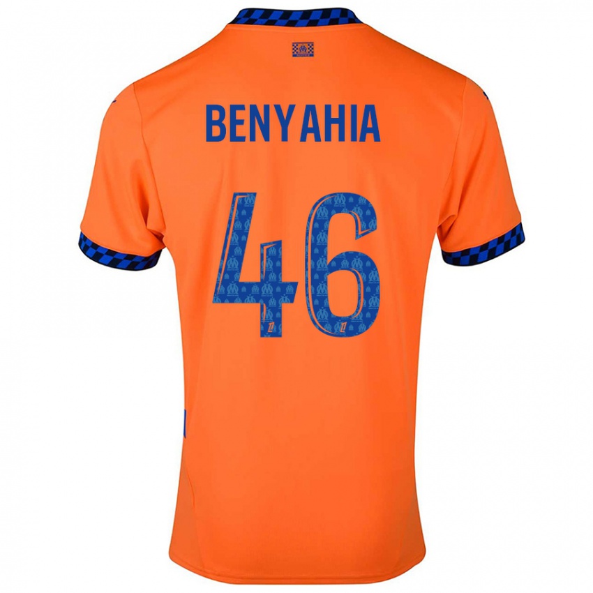 Kinder Aylan Benyahia-Tani #46 Orange Dunkelblau Ausweichtrikot Trikot 2024/25 T-Shirt