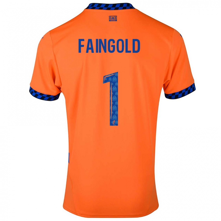 Kinder Abbie Faingold #1 Orange Dunkelblau Ausweichtrikot Trikot 2024/25 T-Shirt