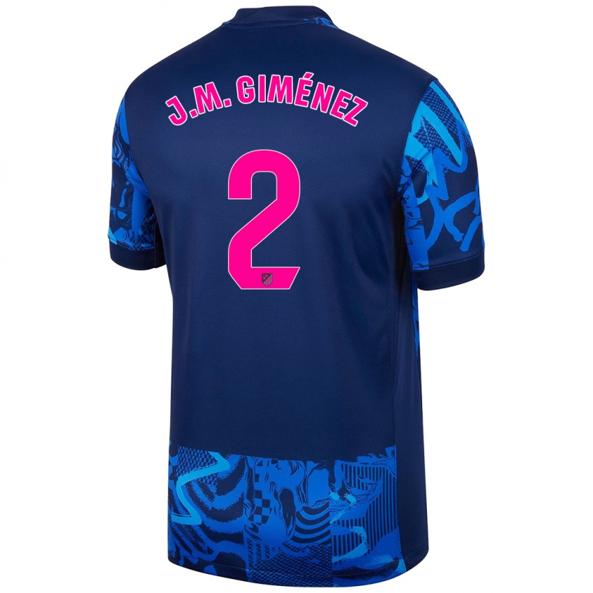 Kinder Jose Maria Gimenez #2 Königsblau Ausweichtrikot Trikot 2024/25 T-Shirt