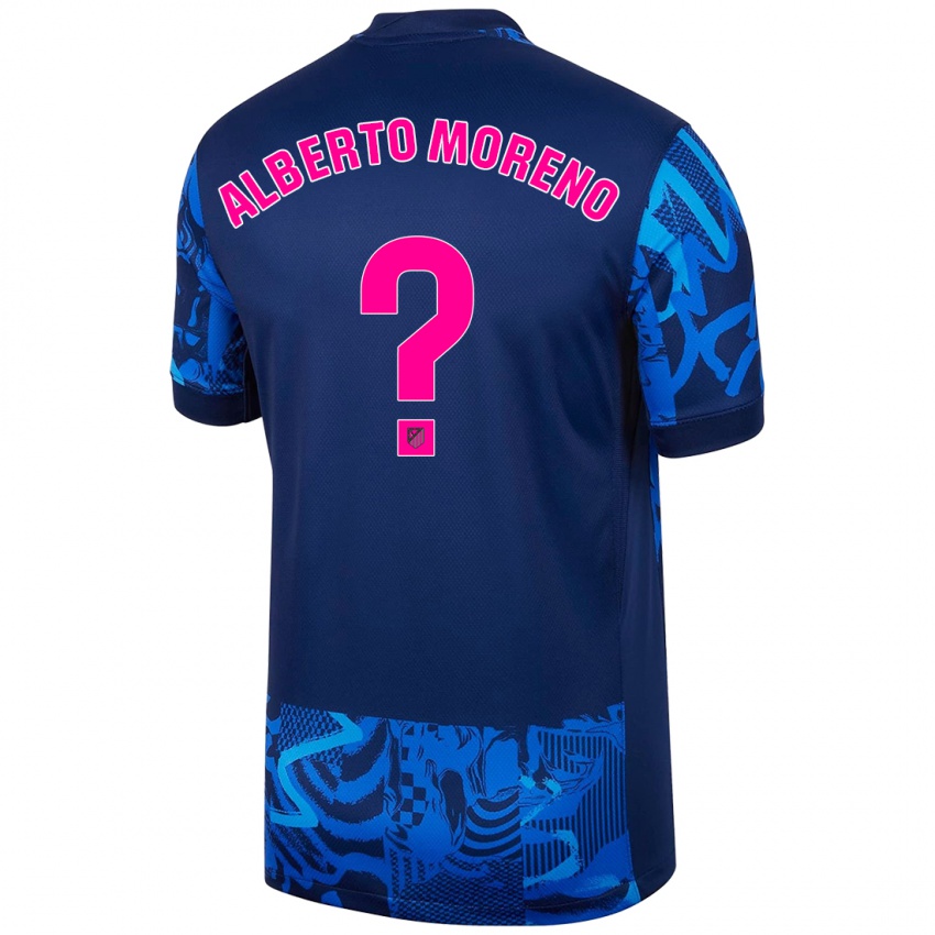 Kinder Alberto Moreno #0 Königsblau Ausweichtrikot Trikot 2024/25 T-Shirt