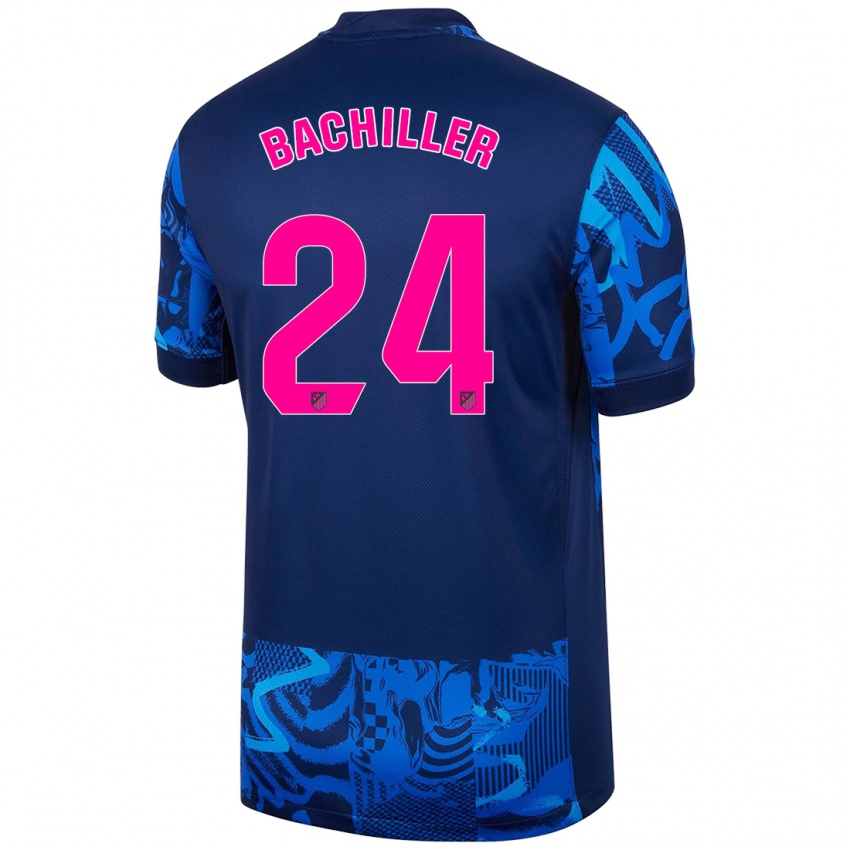 Kinder Iker Bachiller #24 Königsblau Ausweichtrikot Trikot 2024/25 T-Shirt