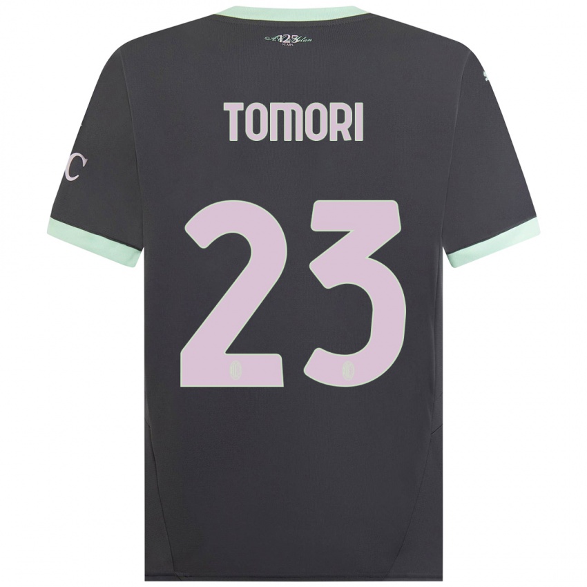 Kinder Fikayo Tomori #23 Grau Ausweichtrikot Trikot 2024/25 T-Shirt