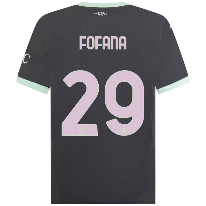 Kinder Youssouf Fofana #29 Grau Ausweichtrikot Trikot 2024/25 T-Shirt