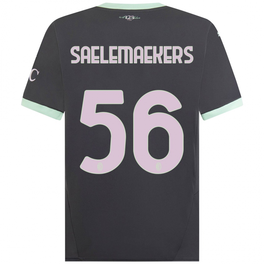 Kinder Alexis Saelemaekers #56 Grau Ausweichtrikot Trikot 2024/25 T-Shirt