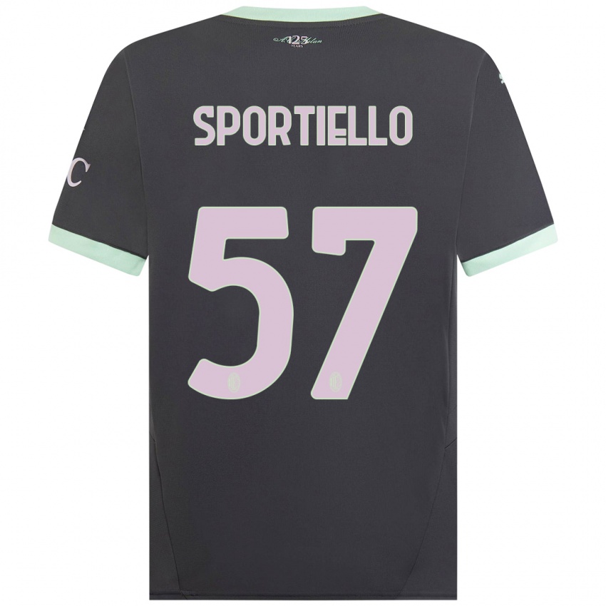 Kinder Marco Sportiello #57 Grau Ausweichtrikot Trikot 2024/25 T-Shirt