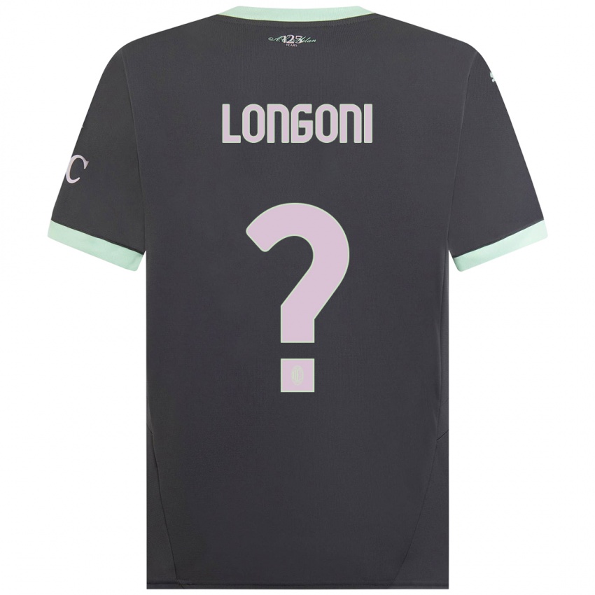 Kinder Alessandro Longoni #0 Grau Ausweichtrikot Trikot 2024/25 T-Shirt