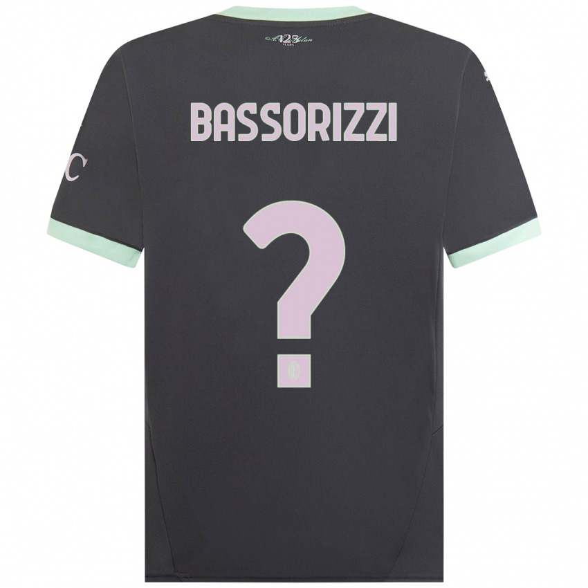 Kinder Carlo Bassorizzi #0 Grau Ausweichtrikot Trikot 2024/25 T-Shirt