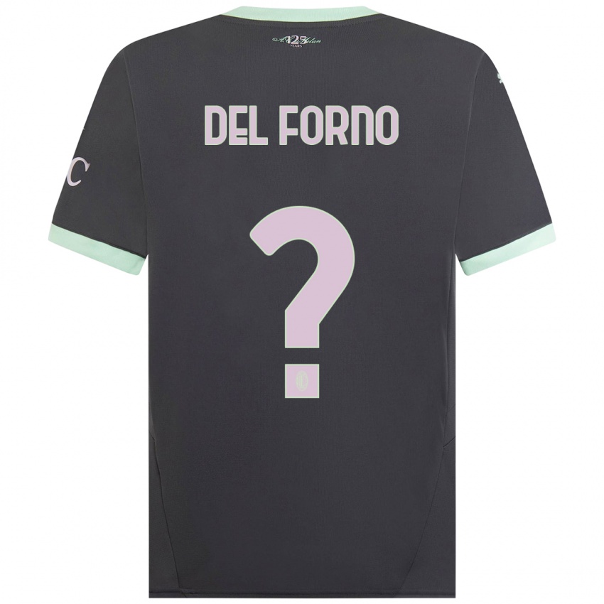 Kinder Luca Del Forno #0 Grau Ausweichtrikot Trikot 2024/25 T-Shirt