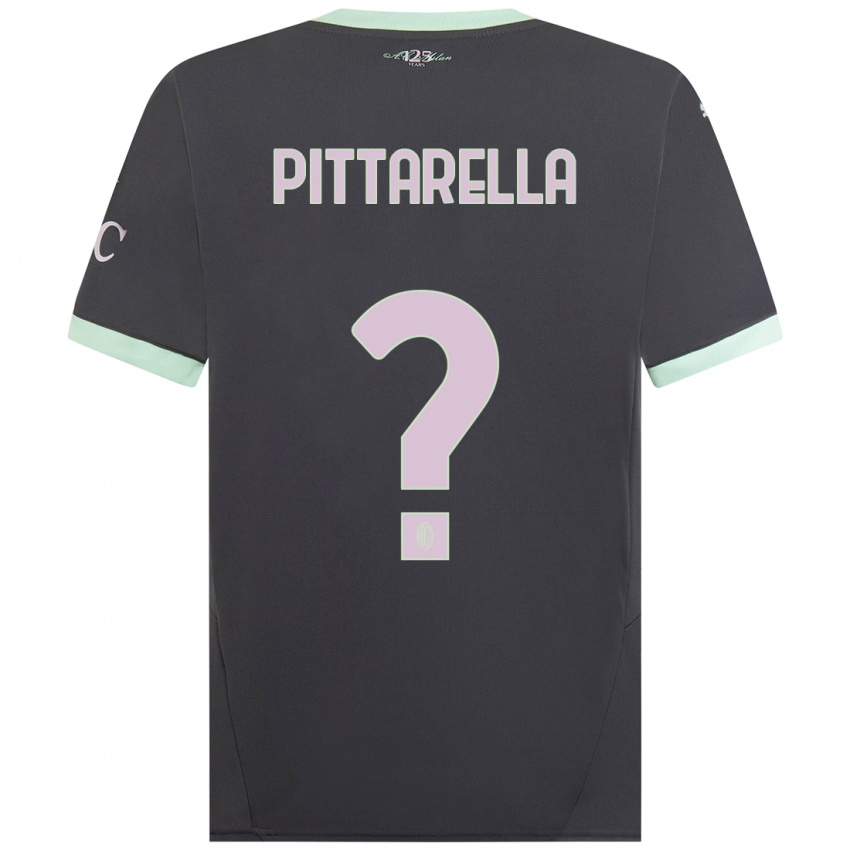 Kinder Matteo Pittarella #0 Grau Ausweichtrikot Trikot 2024/25 T-Shirt