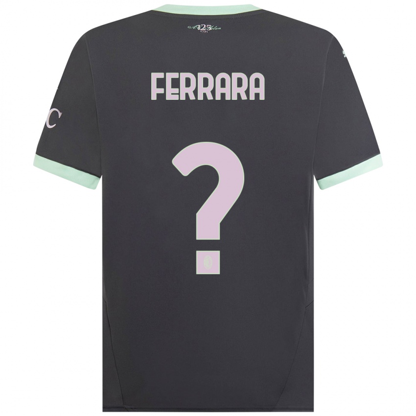 Kinder Francesco Ferrara #0 Grau Ausweichtrikot Trikot 2024/25 T-Shirt