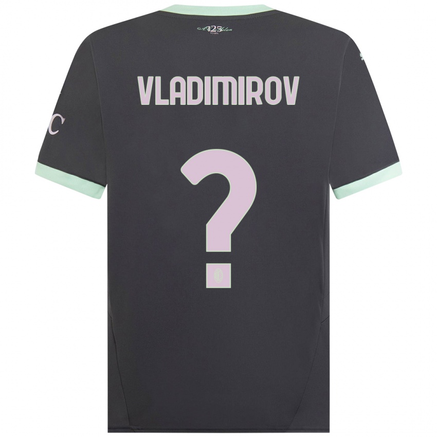 Kinder Valeri Vladimirov #0 Grau Ausweichtrikot Trikot 2024/25 T-Shirt