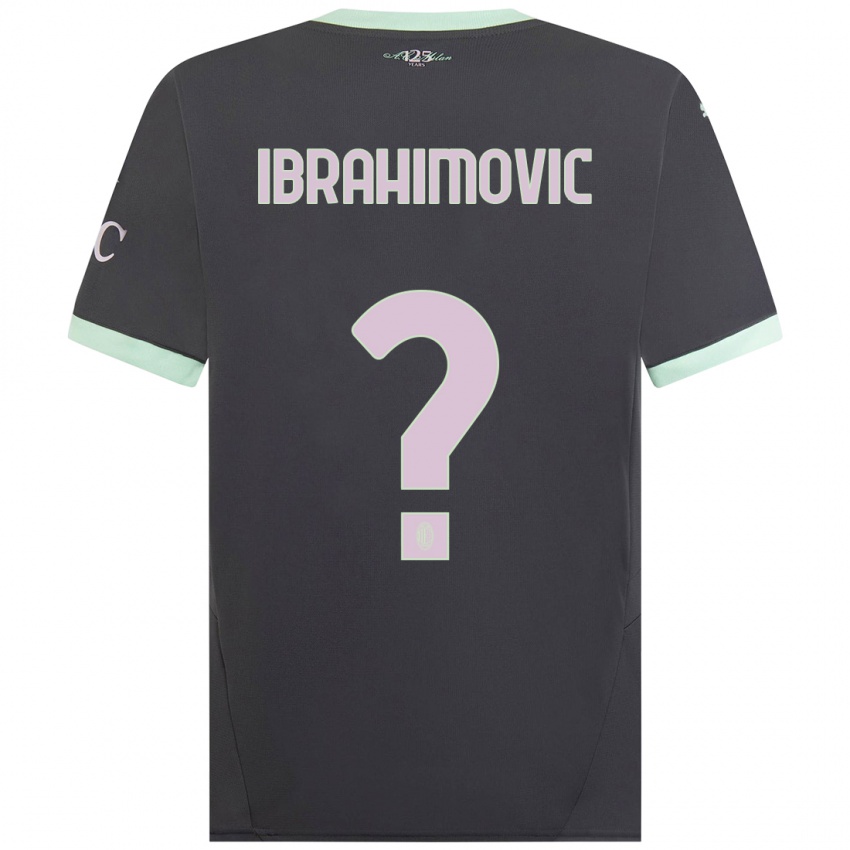 Kinder Vincent Ibrahimovic #0 Grau Ausweichtrikot Trikot 2024/25 T-Shirt