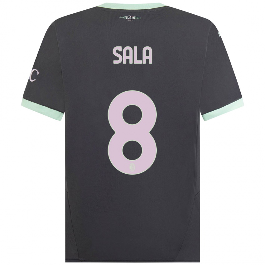 Kinder Emanuele Sala #8 Grau Ausweichtrikot Trikot 2024/25 T-Shirt