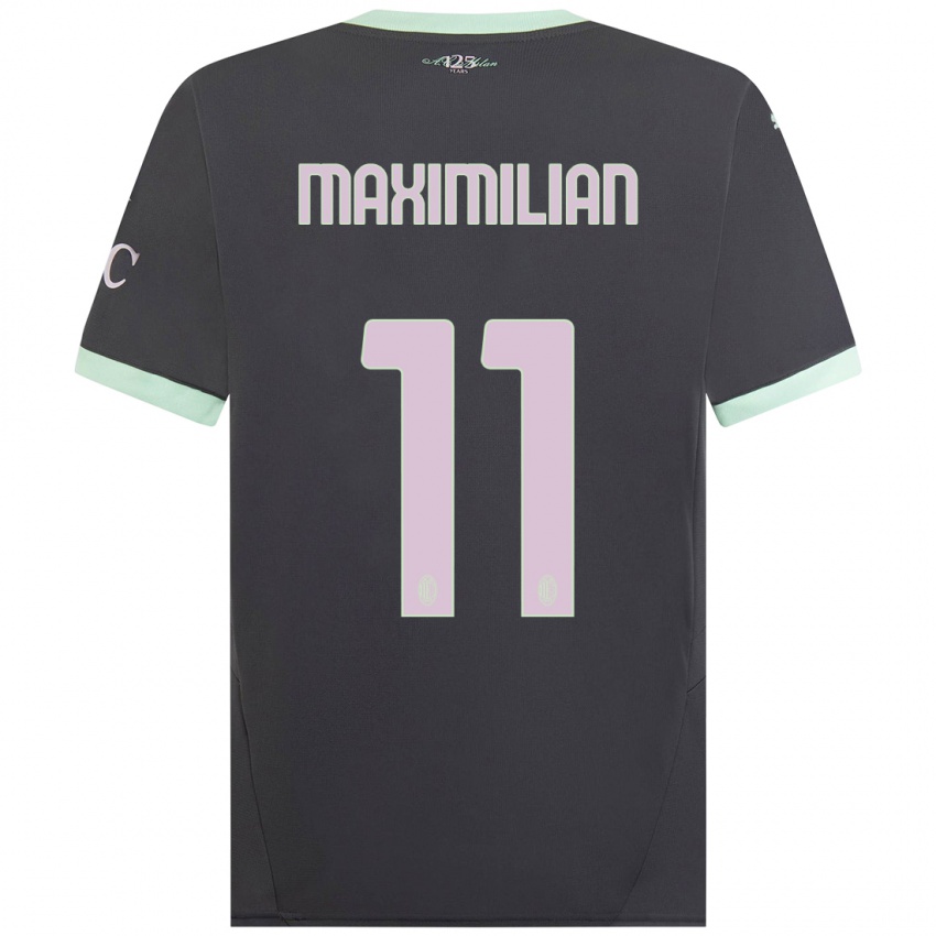 Kinder Maximilian Ibrahimović #11 Grau Ausweichtrikot Trikot 2024/25 T-Shirt