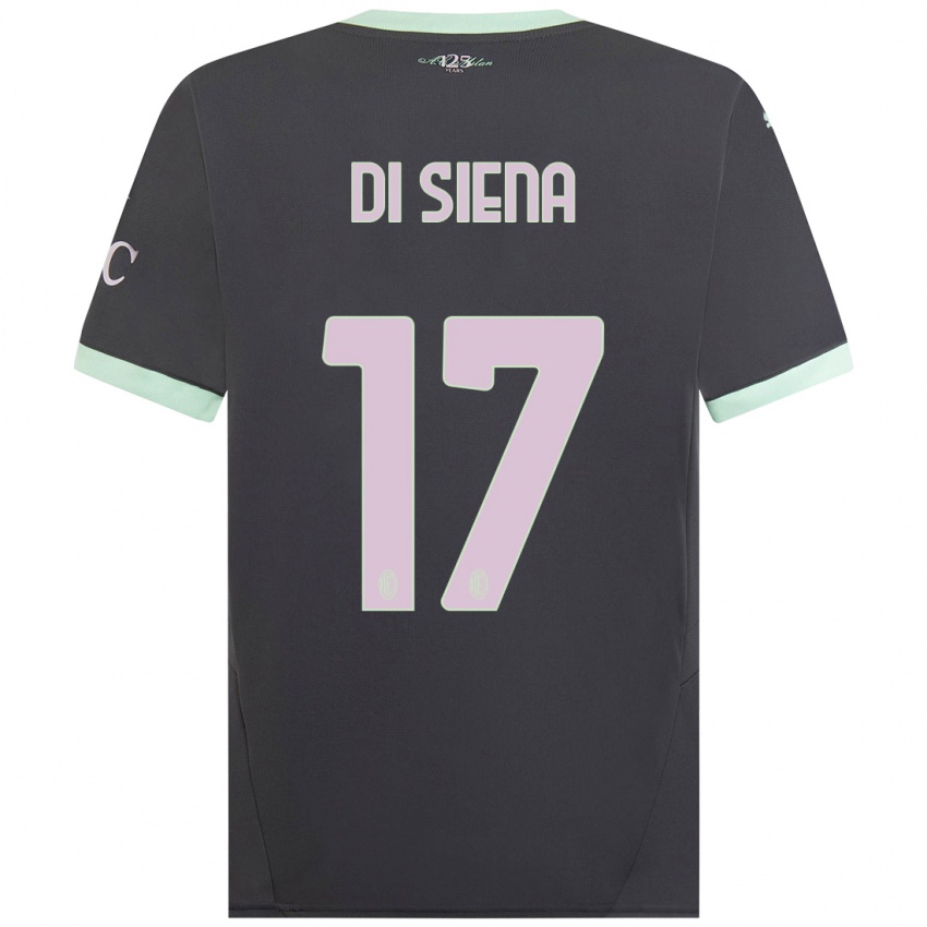 Kinder Andrea Di Siena #17 Grau Ausweichtrikot Trikot 2024/25 T-Shirt