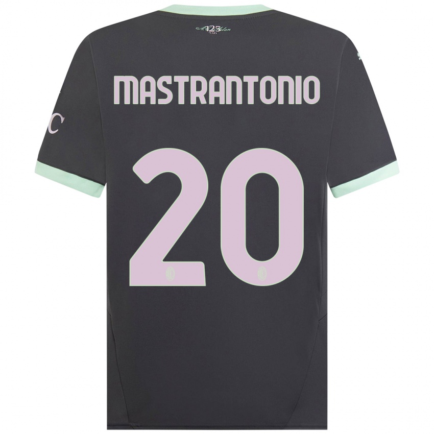 Kinder Davide Mastrantonio #20 Grau Ausweichtrikot Trikot 2024/25 T-Shirt