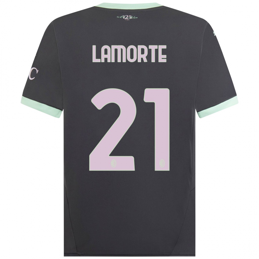 Kinder Alessandro Lamorte #21 Grau Ausweichtrikot Trikot 2024/25 T-Shirt