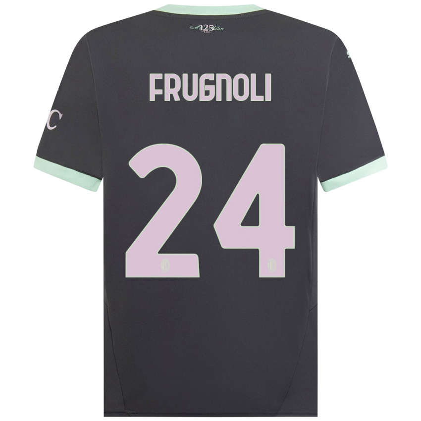 Kinder Leonardo Frugnoli #24 Grau Ausweichtrikot Trikot 2024/25 T-Shirt