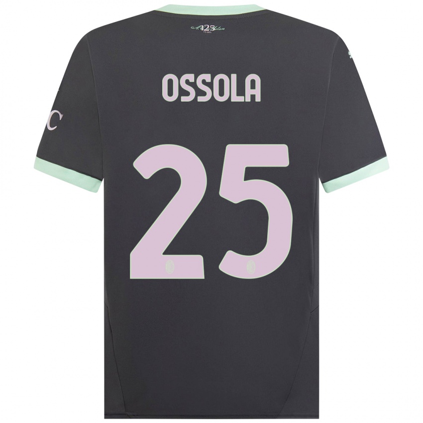 Kinder Lorenzo Ossola #25 Grau Ausweichtrikot Trikot 2024/25 T-Shirt