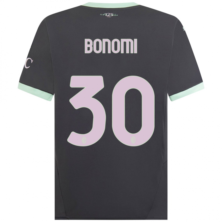 Kinder Alessandro Bonomi #30 Grau Ausweichtrikot Trikot 2024/25 T-Shirt