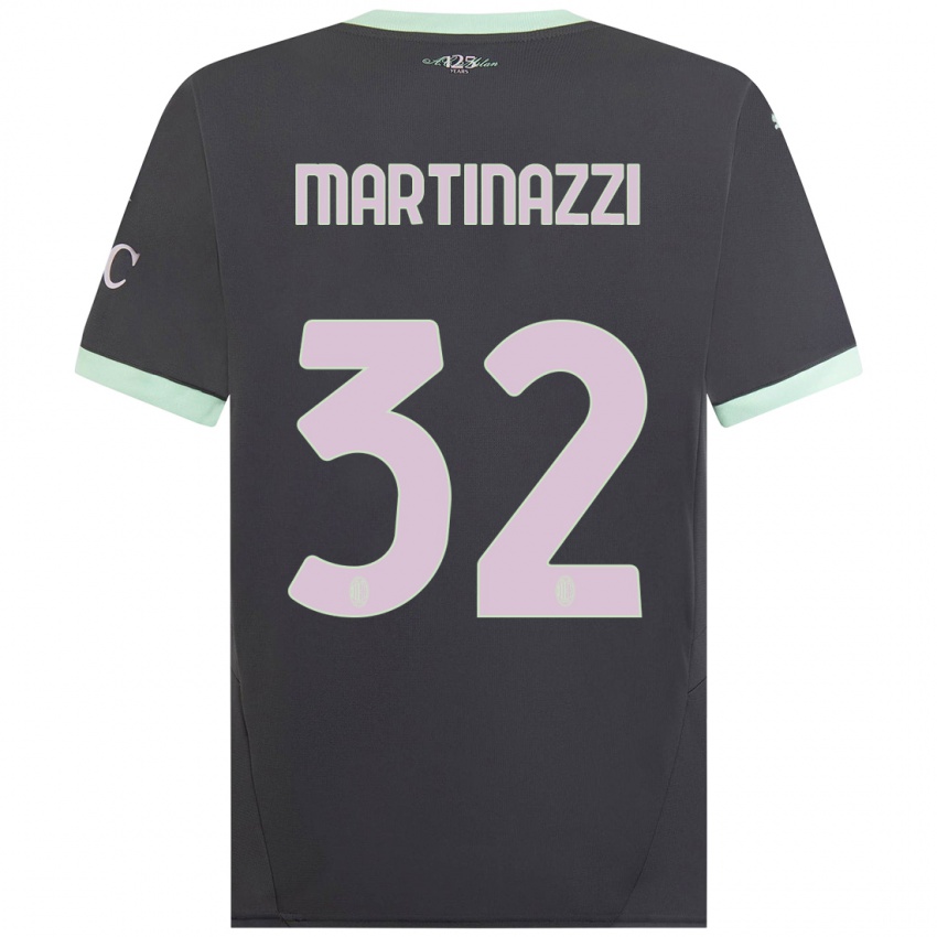 Kinder Luca Martinazzi #32 Grau Ausweichtrikot Trikot 2024/25 T-Shirt