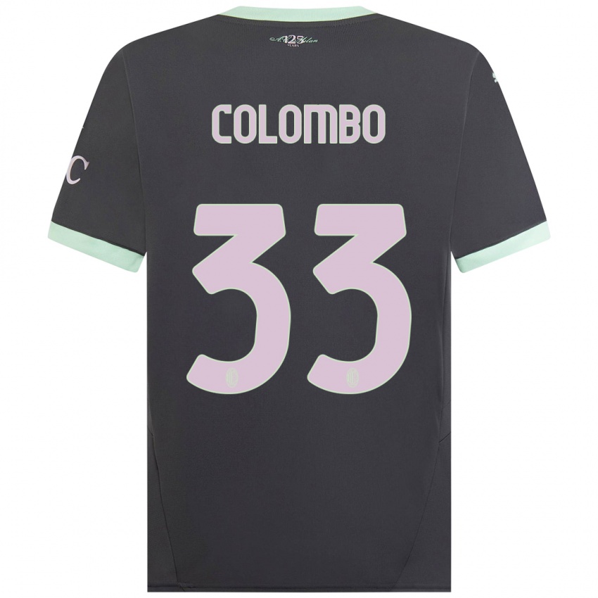 Kinder Federico Colombo #33 Grau Ausweichtrikot Trikot 2024/25 T-Shirt