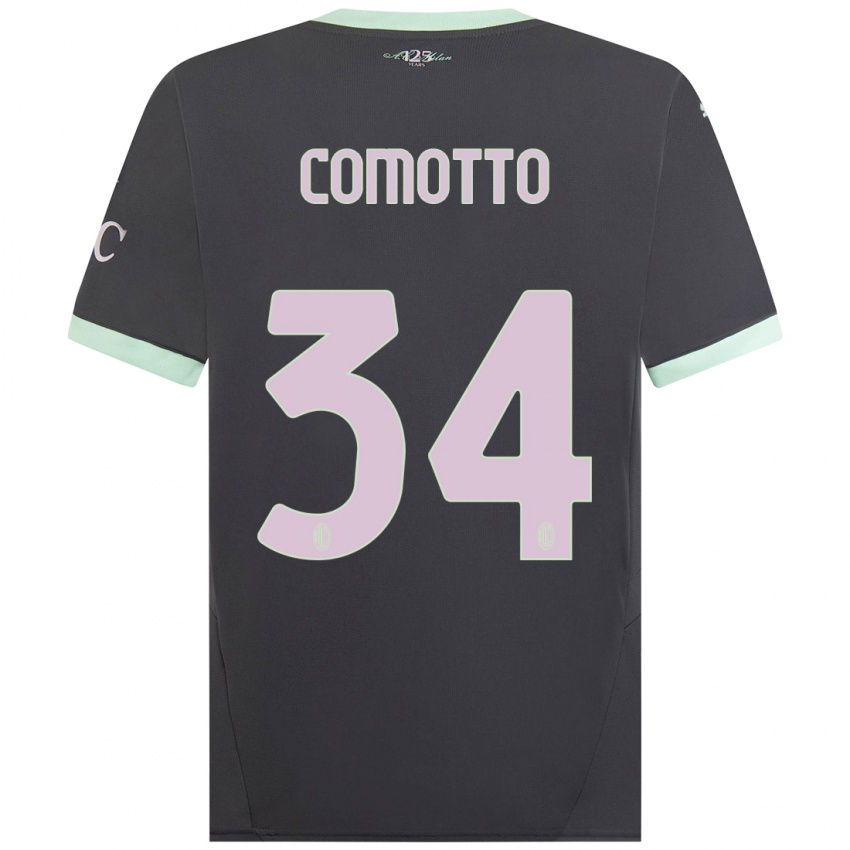 Kinder Christian Comotto #34 Grau Ausweichtrikot Trikot 2024/25 T-Shirt