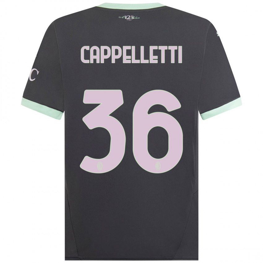 Kinder Mattia Cappelletti #36 Grau Ausweichtrikot Trikot 2024/25 T-Shirt