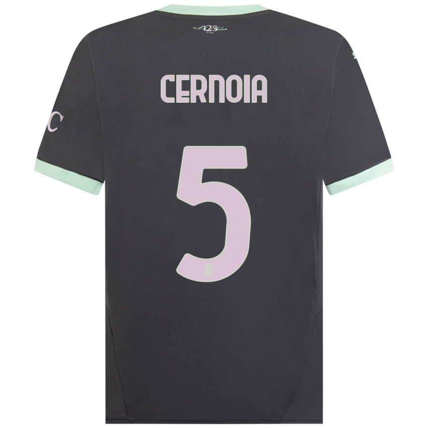 Kinder Valentina Cernoia #5 Grau Ausweichtrikot Trikot 2024/25 T-Shirt