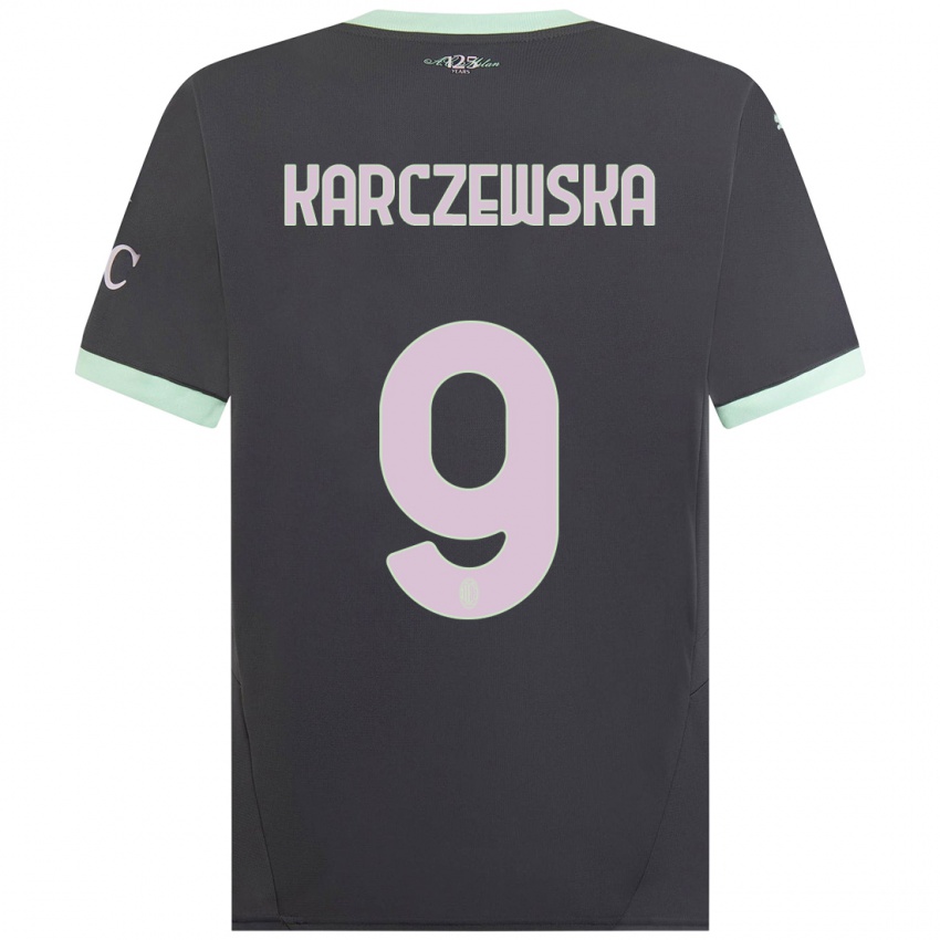 Kinder Nikola Karczewska #9 Grau Ausweichtrikot Trikot 2024/25 T-Shirt