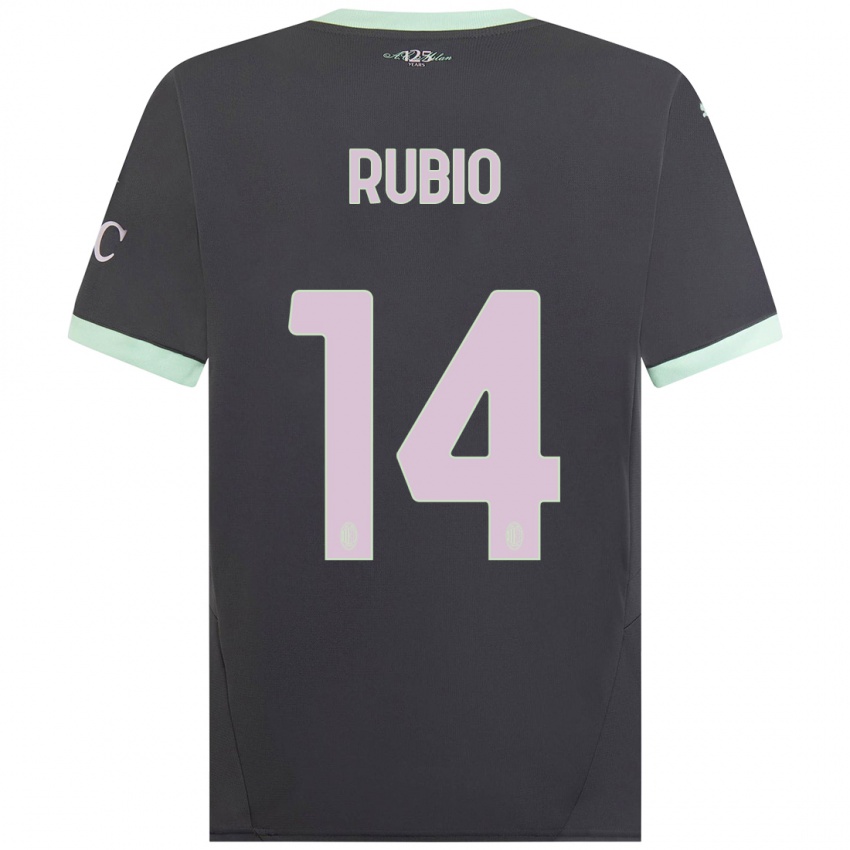 Kinder Silvia Rubio #14 Grau Ausweichtrikot Trikot 2024/25 T-Shirt